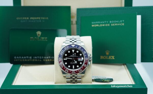 BRAND NEW Rolex 126710BLRO PEPSI GMT MASTER II RED BLUE JUBILEE BAND 2024 FULL SET - Image 2