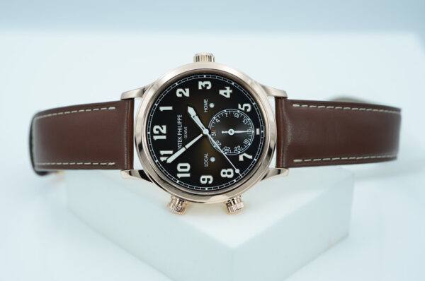 Patek PHILIPPE 5524R 18K ROSE GOLD CALATRAVA PILOT TRAVEL TIME COMPLETE SET - Image 10