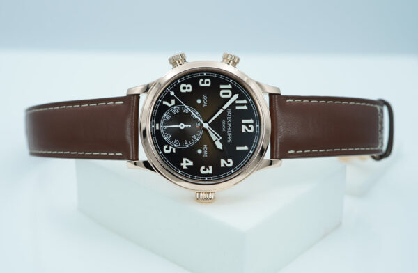 Patek PHILIPPE 5524R 18K ROSE GOLD CALATRAVA PILOT TRAVEL TIME COMPLETE SET - Image 9