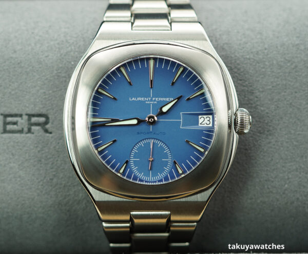 BRAND NEW Laurent Ferrier SPORT AUTO TITANIUM BLUE DIAL 2024 WARRANTY COMPLETE SET