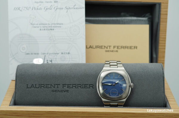 BRAND NEW Laurent Ferrier SPORT AUTO TITANIUM BLUE DIAL 2024 WARRANTY COMPLETE SET - Image 2