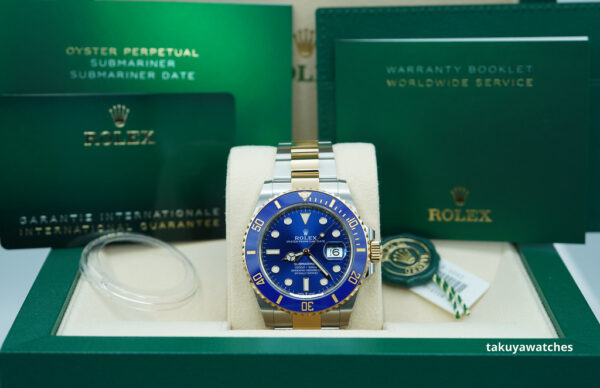 NEW Rolex 126613LB SUBMARINER BLUESY YELLOW GOLD STEEL BLUE DIAL 2023 FULL SET - Image 2