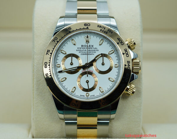 Rolex 116503 DAYTONA TWO TONE 18K YELLOW GOLD SS WHITE DIAL 2022 FULL SET