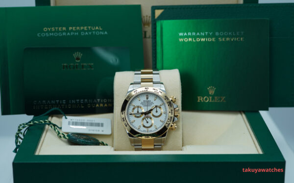 Rolex 116503 DAYTONA TWO TONE 18K YELLOW GOLD SS WHITE DIAL 2022 FULL SET - Image 2