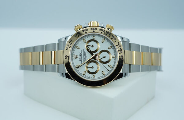 Rolex 116503 DAYTONA TWO TONE 18K YELLOW GOLD SS WHITE DIAL 2022 FULL SET - Image 10