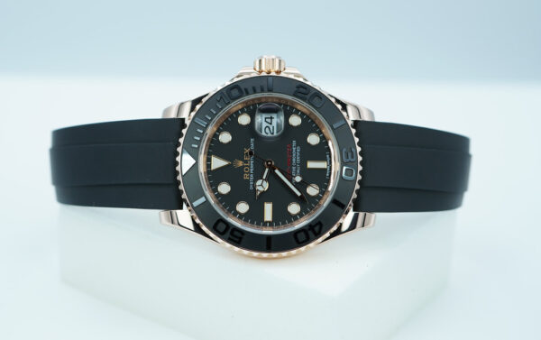 Rolex 116655 YACHTMASTER 18K EVEROSE GOLD OYSTERFLEX 40MM 2018 FULL SET - Image 10