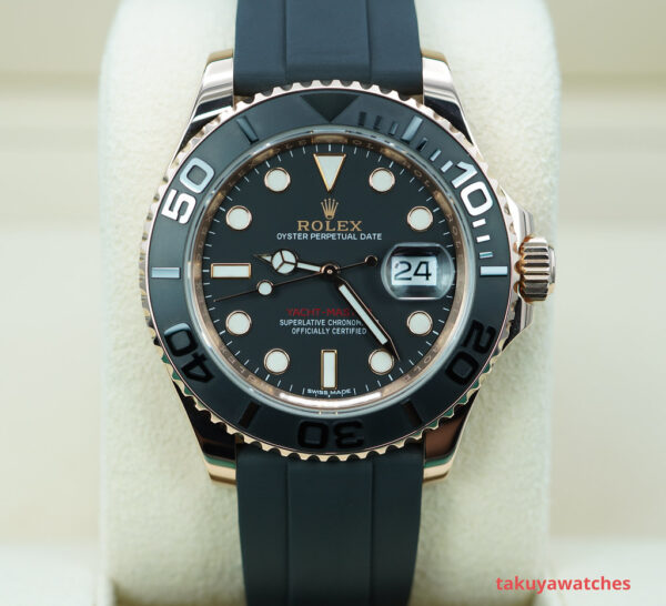 Rolex 116655 YACHTMASTER 18K EVEROSE GOLD OYSTERFLEX 40MM 2018 FULL SET