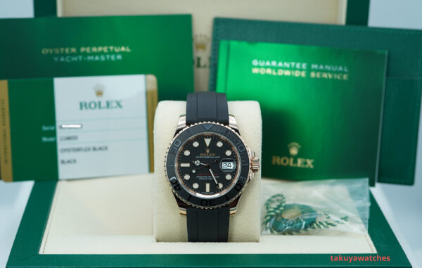 Rolex 116655 YACHTMASTER 18K EVEROSE GOLD OYSTERFLEX 40MM 2018 FULL SET - Image 2