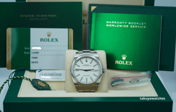 Rolex 114300 OYSTER PERPETUAL NO DATE WHITE DIAL 39MM 2019 BOXES PAPERS - Image 2