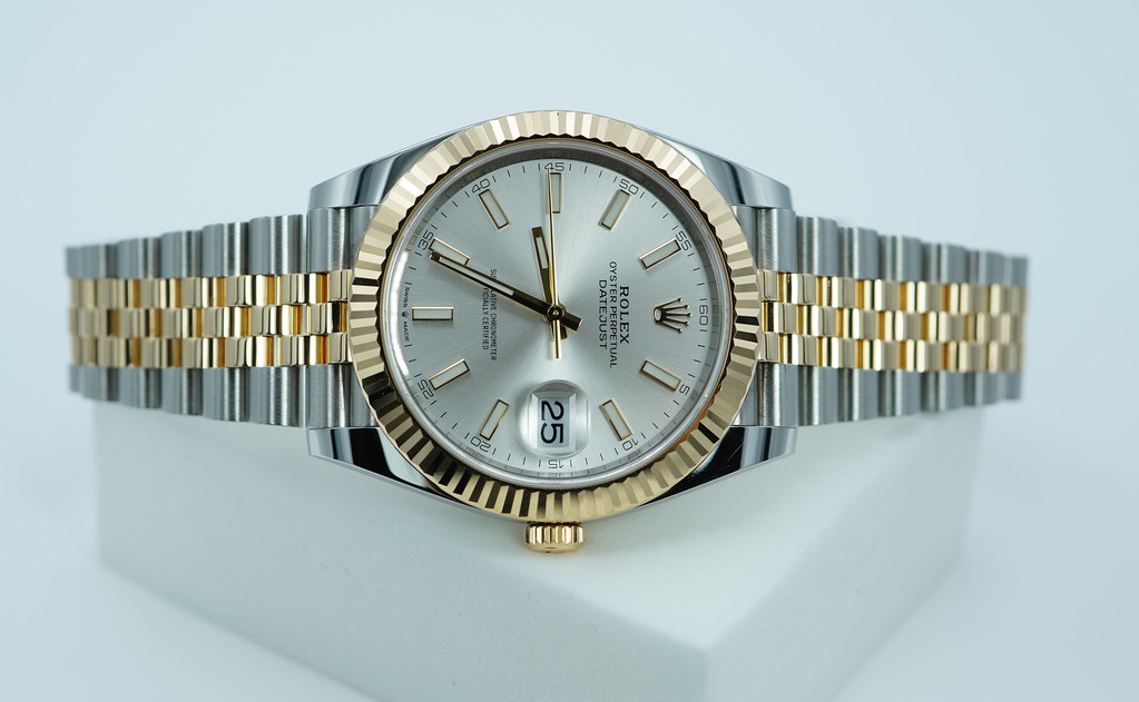 Rolex datejust gold silver best sale