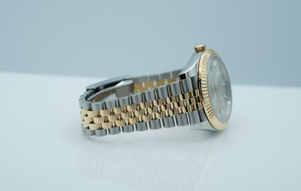 Rolex 126333 DATEJUST 41 YELLOW GOLD STEEL SILVER DIAL JUBILEE 2021 WARRANTY - Image 6