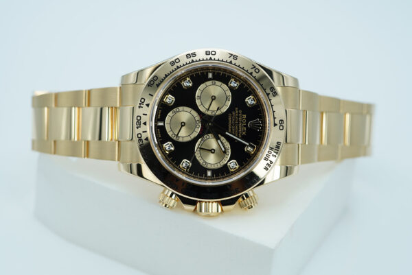 Rolex 126508 DAYTONA YELLOW GOLD BLACK GOLDEN DIAMOND DIAL 2024 MODEL FULL SET - Image 9