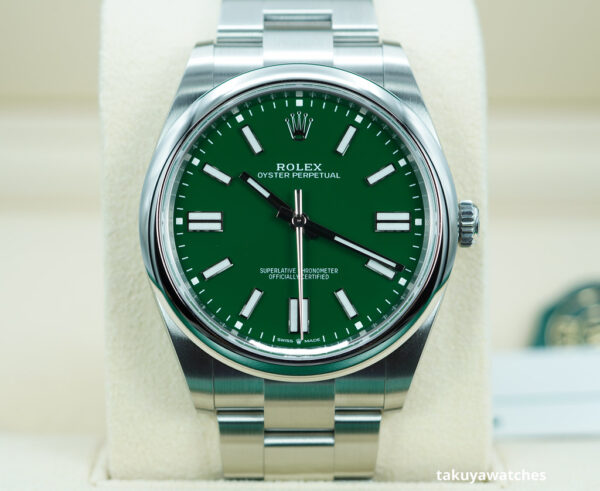BRAND NEW Rolex 124300 OYSTER PERPETUAL 41 GREEN DIAL 2024 COMPLETE SET