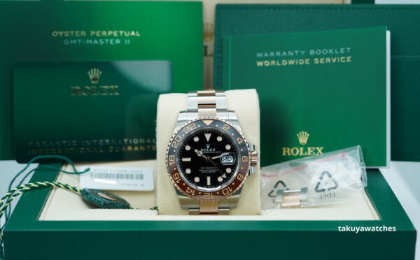 Rolex 126711CHNR GMT MASTER 2 ROSE GOLD STEEL ROOTBEER 2021 COMPLETE SET - Image 2