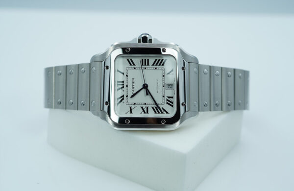 Cartier SANTOS DE CARTIER LARGE MODEL AUTOMATIC SILVER DIAL 2024 FULL SET - Image 10