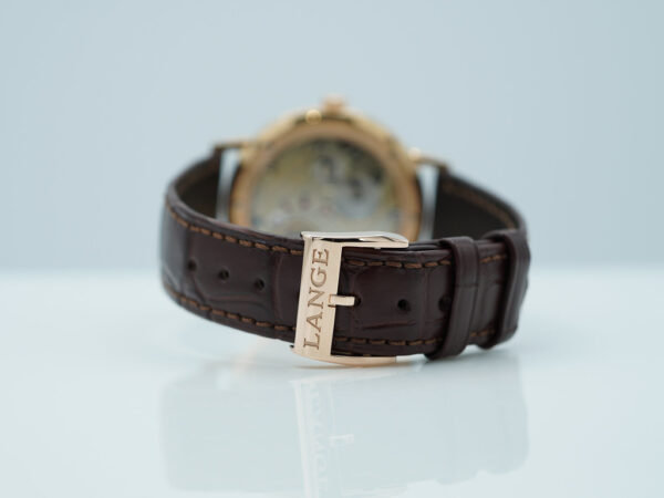 A. Lange & Sohne 201.033 SAXONIA THIN 18K ROSE GOLD SILVER DIAL 2021 FULL SET - Image 7