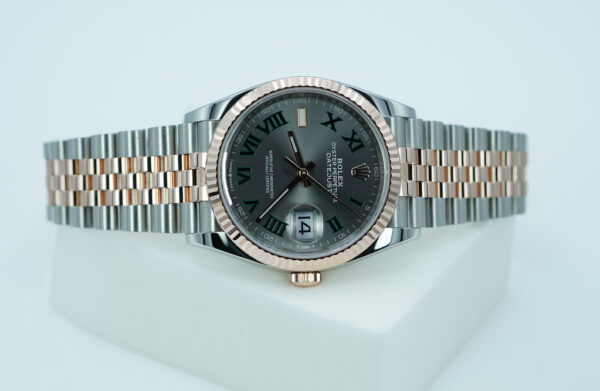 Rolex 126231 DATEJUST 36 ROSE GOLD STEEL WIMBLEDON DIAL JUBILEE 2023 FULL SET - Image 9