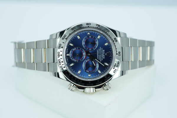 Rolex 116509 COSMOGRAPH DAYTONA WHITE GOLD BLUE DIAL 2022 WARRANTY FULL SET - Image 9