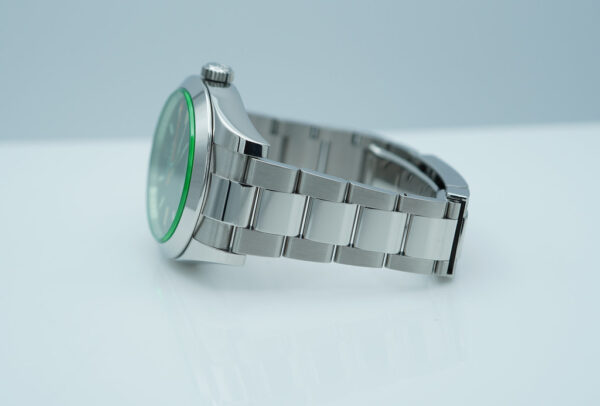 Rolex 116400GV MILGAUSS GREEN CRYSTAL BLACK DIAL 2021 WARRANTY FULL SET - Image 5
