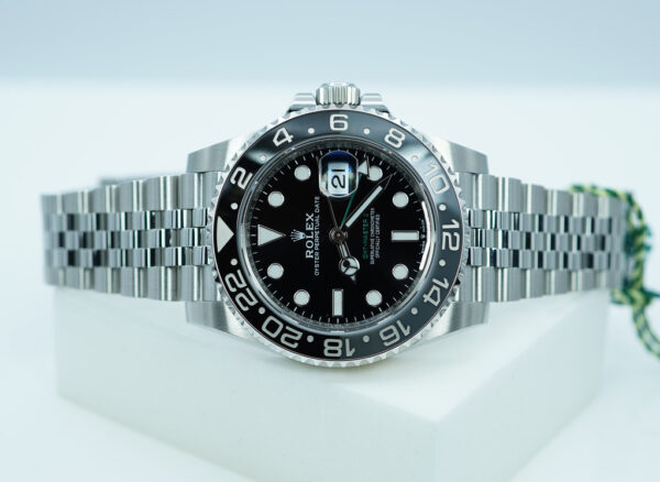 BRAND NEW Rolex 126710GRNR GMT MASTER II BLACK GREY BEZEL JUBILEE BAND 2024 FULL SET - Image 10