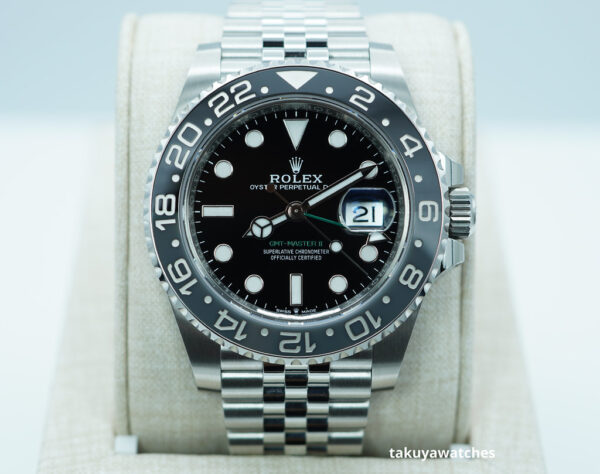 BRAND NEW Rolex 126710GRNR GMT MASTER II BLACK GREY BEZEL JUBILEE BAND 2024 FULL SET