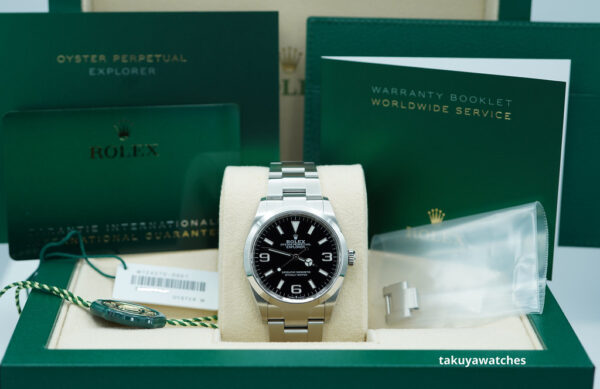 Rolex 124270 EXPLORER I FULL LUME DIAL 36MM 2023 WARRANTY COMPLETE SET - Image 2