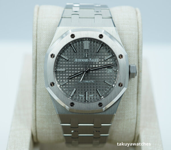 Audemars PIGUET ROYAL OAK STEEL 15450ST GREY DIAL 37MM COMPLETE SET