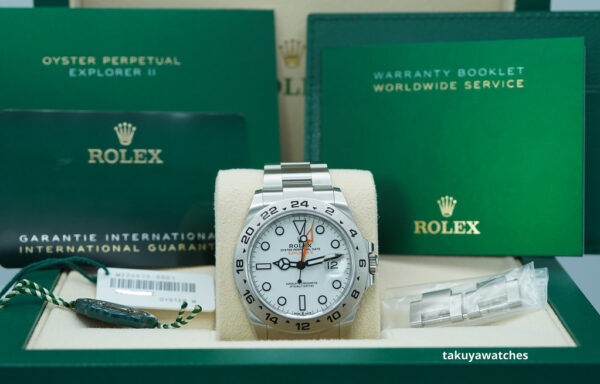 Rolex 226570 EXPLORER 2 POLAR WHITE DIAL NEW MODEL 2023 WARRANTY FULL SET - Image 2