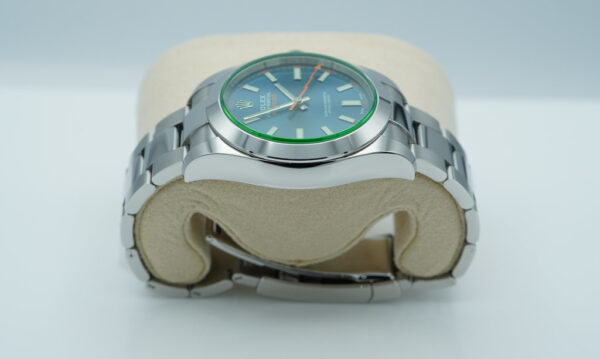 Rolex 116400GV MILGAUSS GREEN CRYSTAL Z BLUE DIAL 2021 COMPLETE SET - Image 4