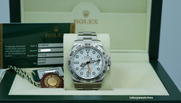 Rolex 216570 EXPLORER 2 WHITE POLAR DIAL 42MM 2012 BOXES WARRANTY CARD - Image 2