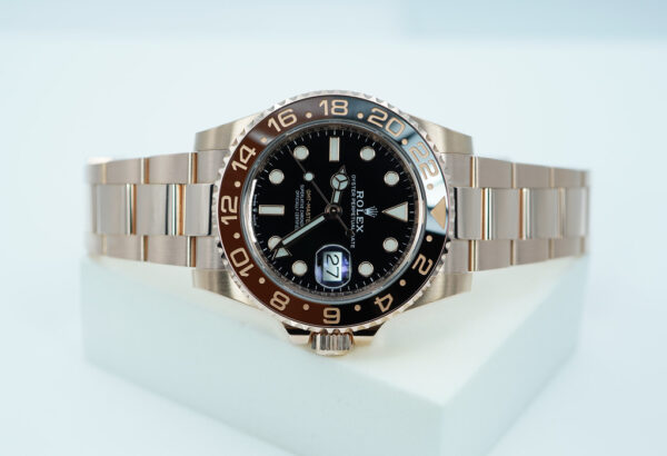 Rolex 126715CHNR GMT MASTER II ROSE GOLD ROOTBEER CERAMIC 2019 COMPLETE SET - Image 9