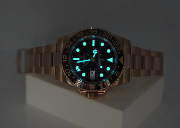 Rolex 126715CHNR GMT MASTER II ROSE GOLD ROOTBEER CERAMIC 2019 COMPLETE SET - Image 11