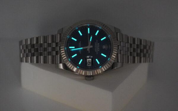 Rolex 126334 DATEJUST 41 FLUTED BEZEL BLUE STICK DIAL JUBILEE WARRANTY FULL SET - Image 11