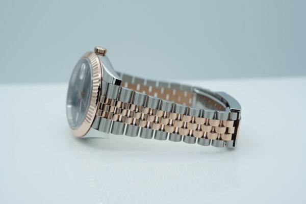 Rolex 126331 DATEJUST 41 ROSE GOLD STEEL WIMBLEDON DIAL JUBILEE BAND 2022 FULL SET - Image 5