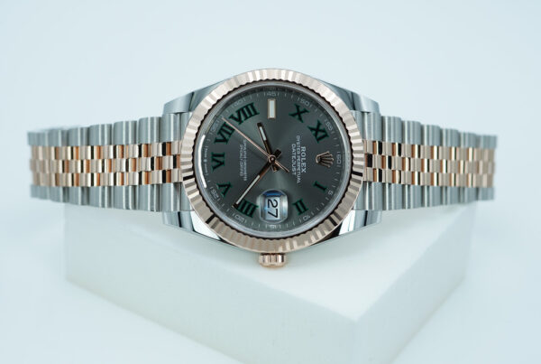 Rolex 126331 DATEJUST 41 ROSE GOLD STEEL WIMBLEDON DIAL JUBILEE BAND 2022 FULL SET - Image 9