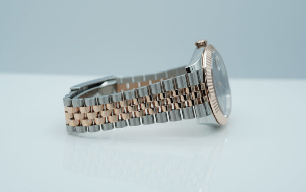Rolex 126331 DATEJUST 41 ROSE GOLD STEEL WIMBLEDON DIAL JUBILEE BAND 2022 FULL SET - Image 6