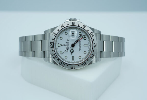 Rolex 16570 EXPLORER II 40MM POLAR WHITE DIAL F SERIAL BOXES PAPERS - Image 10