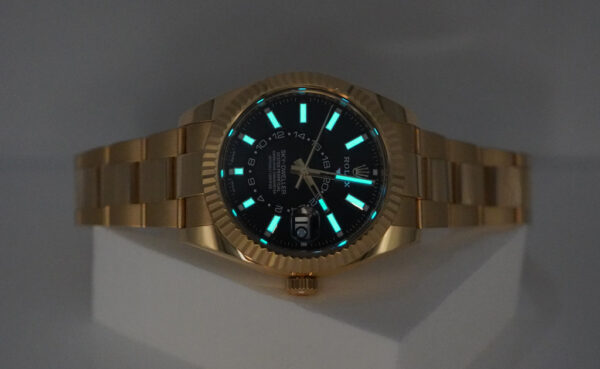 Rolex 326938 SKY-DWELLER 18K YELLOW GOLD BLACK STICK DIAL 2021 FULL SET - Image 11