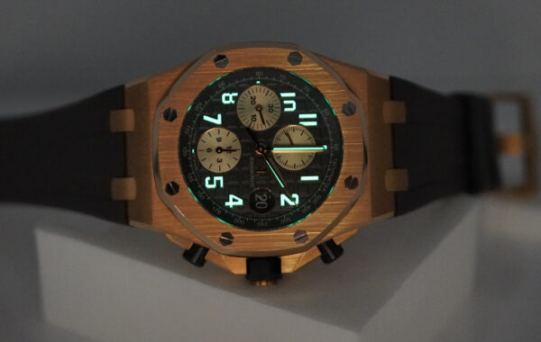 Audemars PIGUET ROYAL OAK OFFSHORE 18K ROSE GOLD RHODIUM DIAL 26470OR FULL SET - Image 11