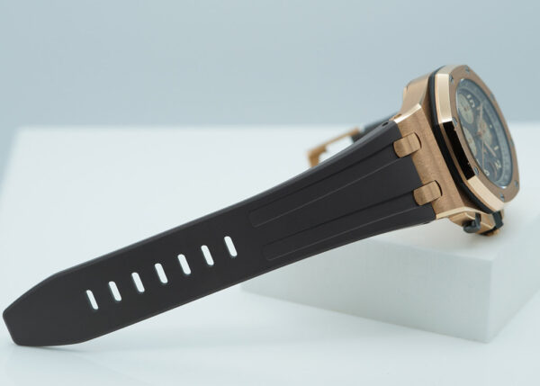 Audemars PIGUET ROYAL OAK OFFSHORE 18K ROSE GOLD RHODIUM DIAL 26470OR FULL SET - Image 6