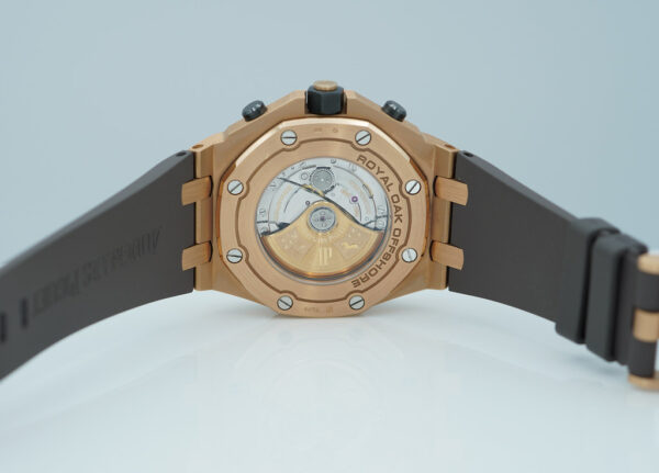 Audemars PIGUET ROYAL OAK OFFSHORE 18K ROSE GOLD RHODIUM DIAL 26470OR FULL SET - Image 8