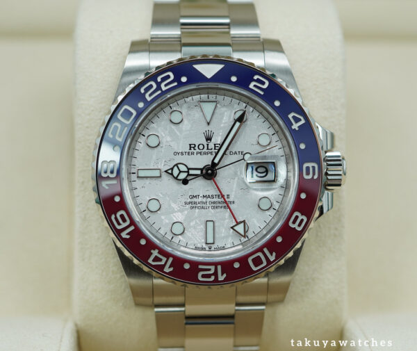 Rolex 126719BLRO GMT MASTER 2 WHITE GOLD PEPSI METEORITE DIAL 2022 FULL SET