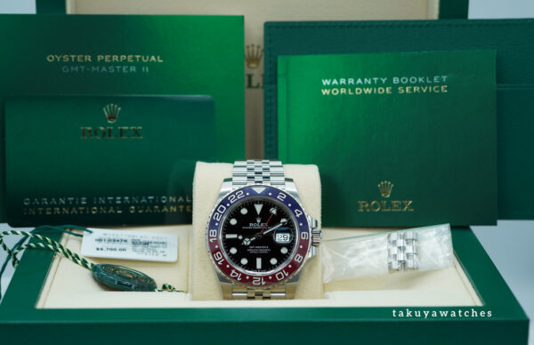 Rolex 126710BLRO PEPSI GMT MASTER II RED BLUE JUBILEE BAND 2021 COMPLETE SET - Image 2
