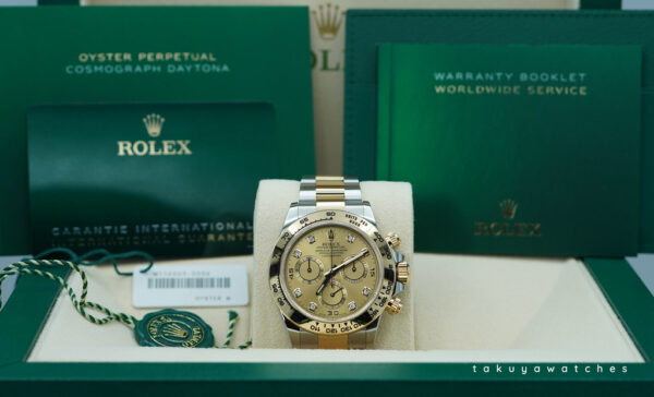 Rolex 116503 DAYTONA TWO TONE YELLOW GOLD CHAMPAGNE DIAMOND DIAL 2023 FULL SET - Image 2