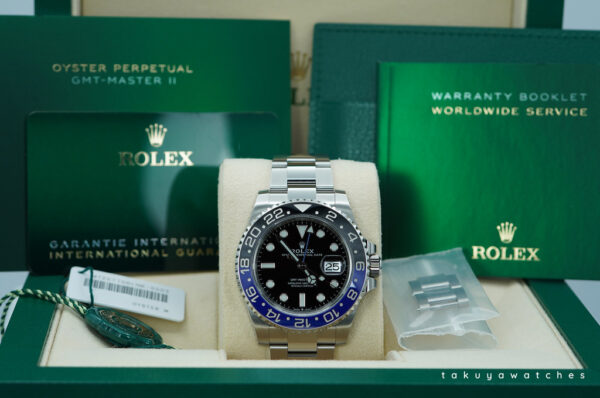 Rolex 126710BLNR GMT MASTER 2 BATMAN BLACK BLUE BEZEL 2021 WARRANTY FULL SET - Image 2