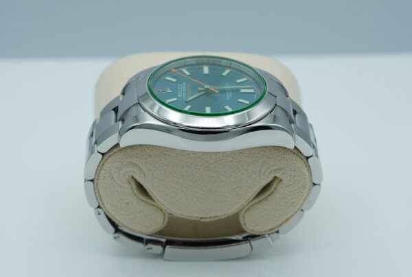 Rolex 116400GV MILGAUSS GREEN CRYSTAL Z BLUE DIAL 2017 FULL SET - Image 4