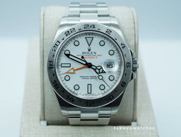Rolex 216570 EXPLORER 2 WHITE POLAR DIAL 42MM 2014 BOX PAPERS
