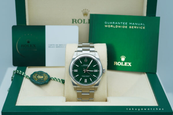 Rolex 124300 OYSTER PERPETUAL 41 GREEN DIAL RSC SERVICED WARRANTY BOX CARD - Image 2