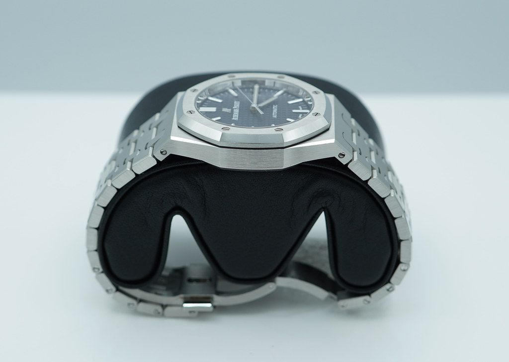 Audemars PIGUET ROYAL OAK STEEL 15450ST BLUE DIAL 37MM BOXES PAPERS ...