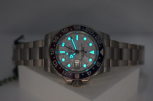 BRAND NEW Rolex 126719BLRO GMT MASTER 2 WHITE GOLD PEPSI METEORITE DIAL 2024 FULL SET - Image 11